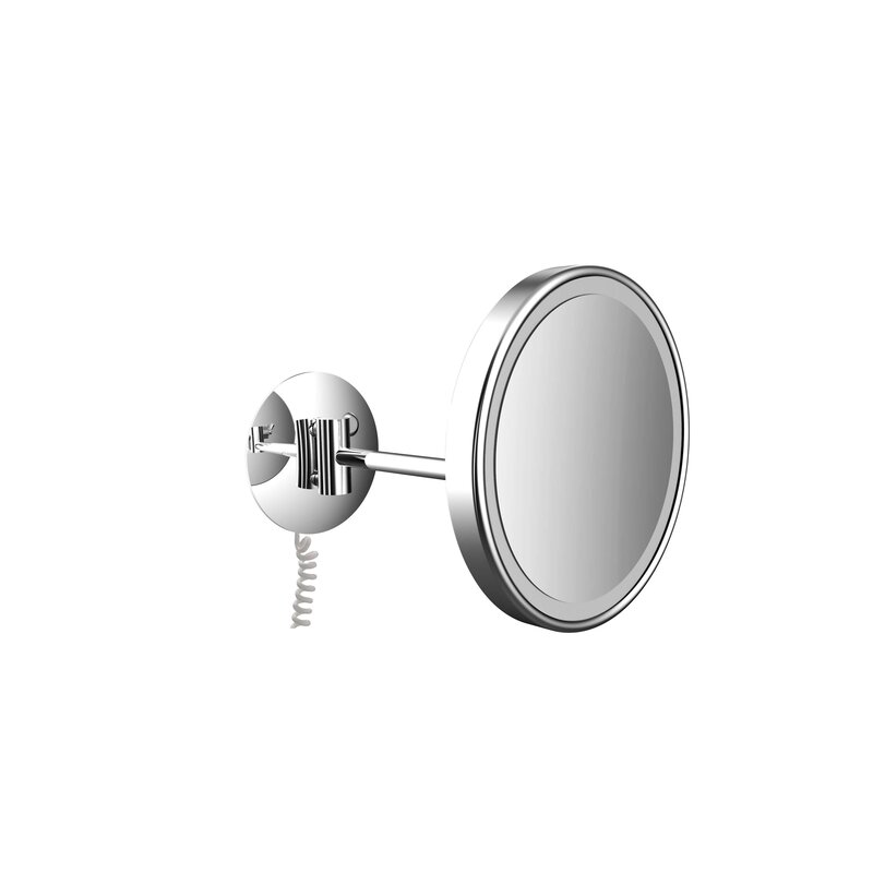 LED Wand-Kosmetikspiegel 3-fach rund Wandmontage