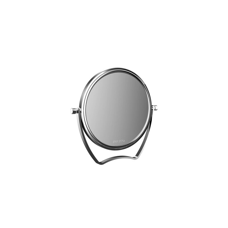 Reise-Kosmetikspiegel rund 5-fach, 126 mm, Stellspiegel