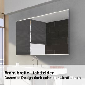 Badspiegel Florenz LED TD mit Rahmen 5 mm Lichtfeldbreite