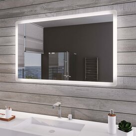 LED Badspiegel mit Rundecken NUBIA 4S