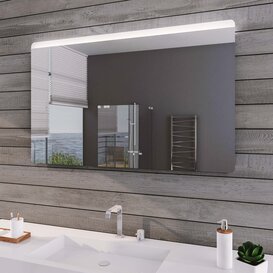 LED Badspiegel mit Rundecken NUBIA Top