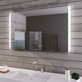 LED Badspiegel mit Rundecken NUBIA Side
