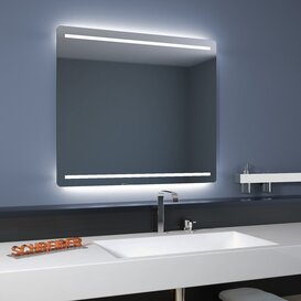 Badspiegel mit abgerundeten Ecken Linea LED TD
