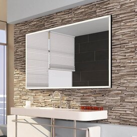 Badspiegel Florenz LED 4S optimal mit Rahmen schwarz matt